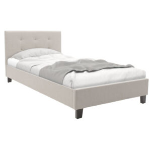 Κρεβάτι Mago haroma  ύφασμα εκρού 100x200εκ