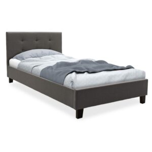 Κρεβάτι Mago haroma  ύφασμα ανθρακί 100x200εκ