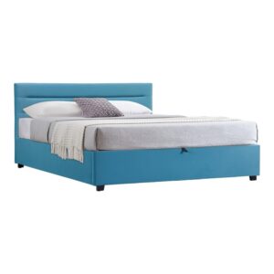Κρεβάτι Molito haroma βελούδο σε πετρόλ απόχρωση με αποθηκευτικό χώρο160x200εκ