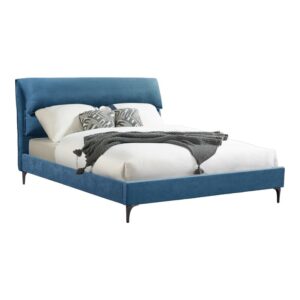 Κρεβάτι Aryna haroma ύφασμα σε πετρόλ απόχρωση 160x200εκ