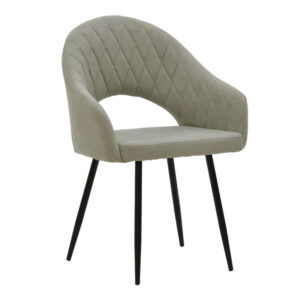 Πολυθρόνα Macie haroma ύφασμα antique γκρι-μαύρο 58x50x85εκ