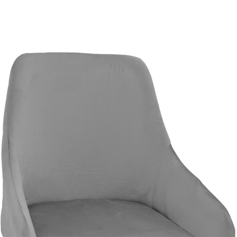 Σκαμπό bar Lithe pakoworld μεταλλικό μαύρο χρυσό-βελούδο γκρι 47x44x98εκ Σκαμπό bar Lithe pakoworld μεταλλικό μαύρο χρυσό-βελούδο γκρι 47x44x98εκ - Image 5