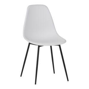 Καρέκλα Ballen haroma pp λευκό με μαύρα μεταλλικά πόδια 41.5x53x84.5εκ