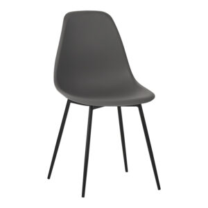 Καρέκλα Ballen haroma pp ανθρακί με μαύρα μεταλλικά πόδια 41.5x53x84.5εκ