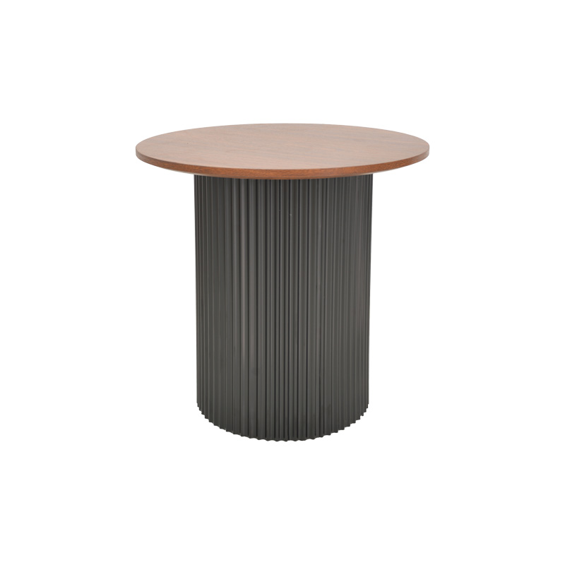 Βοηθητικό τραπέζι Dovel pakoworld mdf σε καρυδί-μαύρο μέταλλο Φ50x50εκ Βοηθητικό τραπέζι Dovel pakoworld mdf σε καρυδί-μαύρο μέταλλο Φ50x50εκ - Image 2