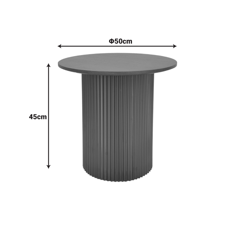 Βοηθητικό τραπέζι Dovel pakoworld mdf σε καρυδί-μαύρο μέταλλο Φ50x50εκ Βοηθητικό τραπέζι Dovel pakoworld mdf σε καρυδί-μαύρο μέταλλο Φ50x50εκ - Image 5