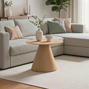 Τραπέζι σαλονιού Donda haroma mdf σε sonoma απόχρωση Φ60x40εκ