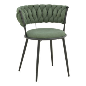 Πολυθρόνα Alkia I haroma ύφασμα σε χακί απόχρωση- πόδι μαύρο μέταλλο 57x58.5x72εκ