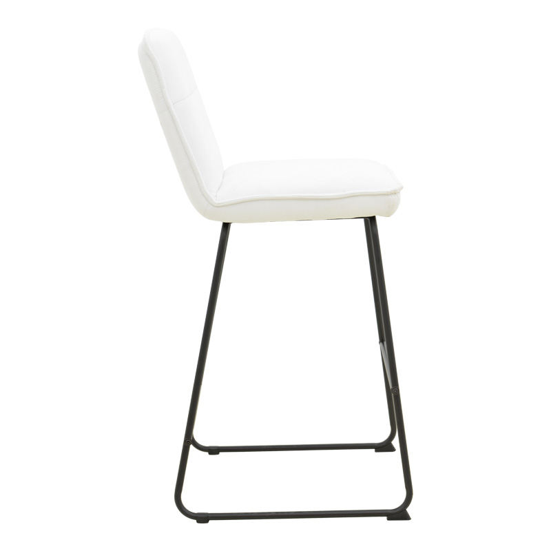 Σκαμπό μπαρ Essential pakoworld ύφασμα μπεζ-πόδι μάυρο μεταλλικό 53x64.5x107εκ Σκαμπό μπαρ Essential pakoworld ύφασμα μπεζ-πόδι μάυρο μεταλλικό 53x64.5x107εκ - Image 3