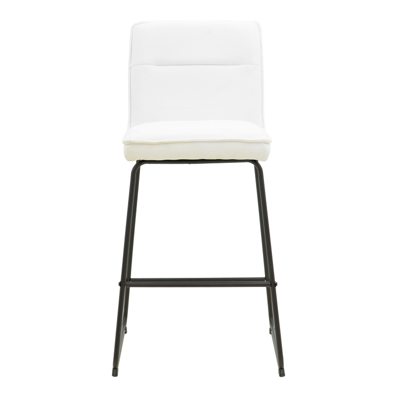 Σκαμπό μπαρ Essential pakoworld ύφασμα μπεζ-πόδι μάυρο μεταλλικό 53x64.5x107εκ Σκαμπό μπαρ Essential pakoworld ύφασμα μπεζ-πόδι μάυρο μεταλλικό 53x64.5x107εκ - Image 4