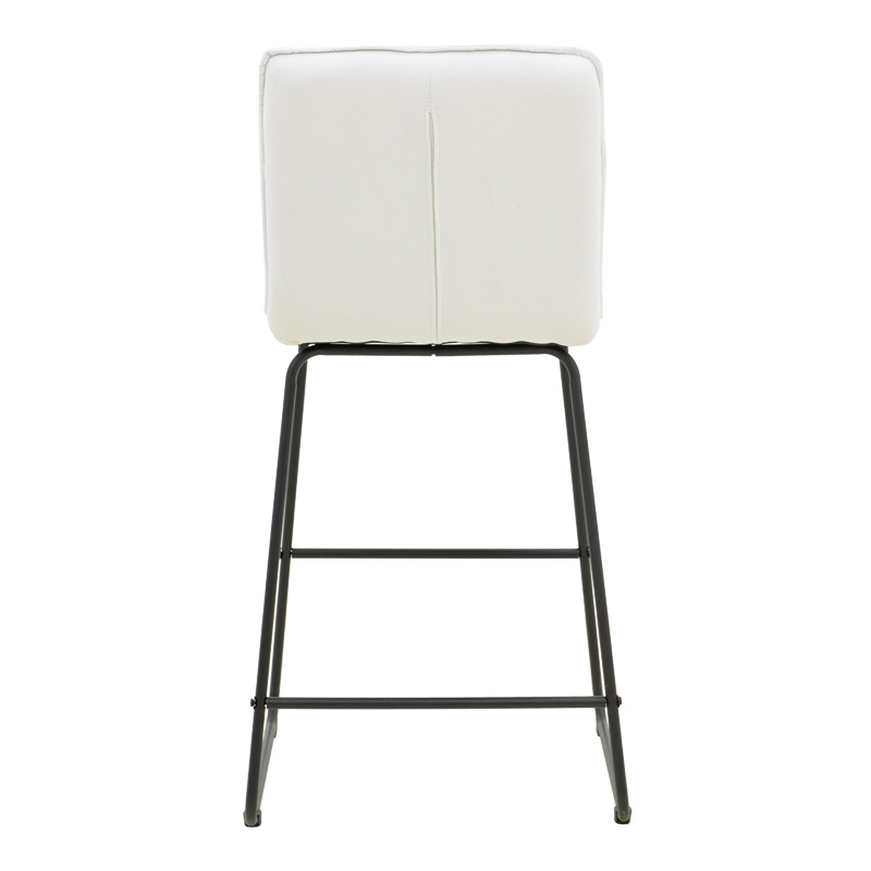 Σκαμπό μπαρ Essential pakoworld ύφασμα μπεζ-πόδι μάυρο μεταλλικό 53x64.5x107εκ Σκαμπό μπαρ Essential pakoworld ύφασμα μπεζ-πόδι μάυρο μεταλλικό 53x64.5x107εκ - Image 5