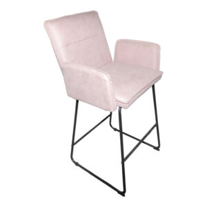 Σκαμπό μπαρ Essential haroma ύφασμα σαπιο μήλο-πόδι μαύρο μεταλλικό 57x64.5x107εκ