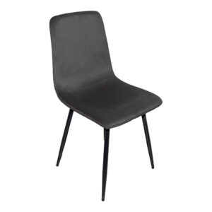 Καρέκλα Grato haroma ύφασμα μαύρο-πόδι μαύρο μεταλλικό 45.5x53.5x88.5εκ
