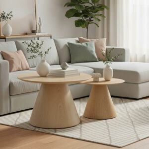 Tραπέζια σαλονιού Donda  haroma mdf σετ 2τεμ. sonoma