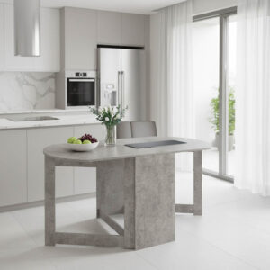 Τραπέζι Nadine haroma πολυμορφικό-επεκτεινόμενο χρώμα γκρι antique 160x80x76.5εκ