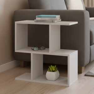 Βοηθητικό τραπέζι Kora haroma μελαμίνης λευκό 60x20x60εκ