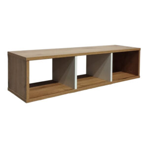 Ραφιέρα τοίχου Flevior haroma σε sonoma με λευκή απόχρωση 90x22x25.6εκ