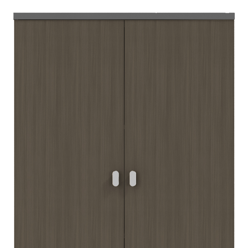 Ντουλάπα γραφείου επαγγελματική Denith pakoworld ανθρακί-καρυδί 80x40x200εκ Ντουλάπα γραφείου επαγγελματική Denith pakoworld ανθρακί-καρυδί 80x40x200εκ - Image 3