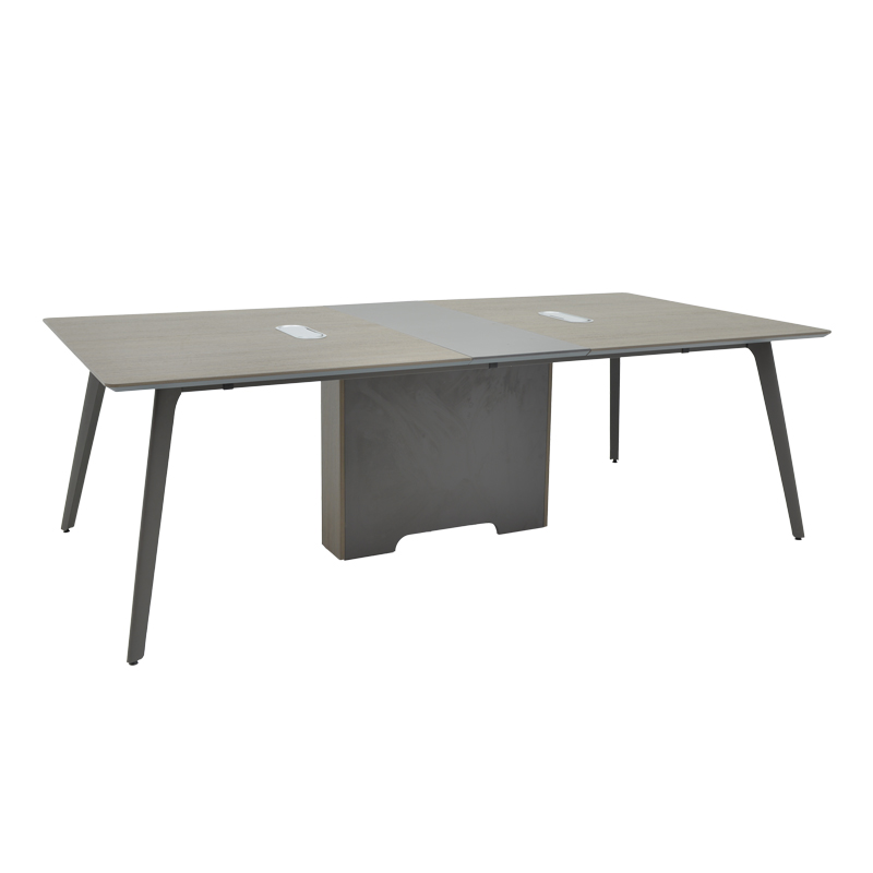 Τραπέζι συνεδριάσεων επαγγελματικό Denith pakoworld ανθρακί-καρυδί 240x120x75εκ Τραπέζι συνεδριάσεων επαγγελματικό Denith pakoworld ανθρακί-καρυδί 240x120x75εκ