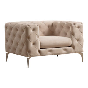 Πολυθρόνα PWF-0579 haroma ύφασμα εκρού 108x90x70εκ