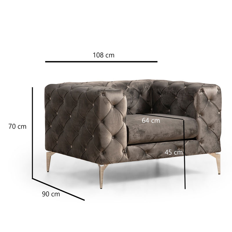 Πολυθρόνα PWF-0579 pakoworld ύφασμα ανθρακί 108x90x70εκ Πολυθρόνα PWF-0579 pakoworld ύφασμα ανθρακί 108x90x70εκ - Image 4