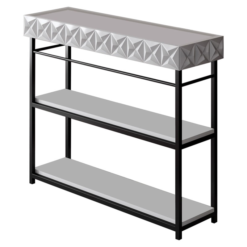 Κονσόλα PWF-0629 pakoworld λευκό-μαύρο 102x32x83εκ Κονσόλα PWF-0629 pakoworld λευκό-μαύρο 102x32x83εκ