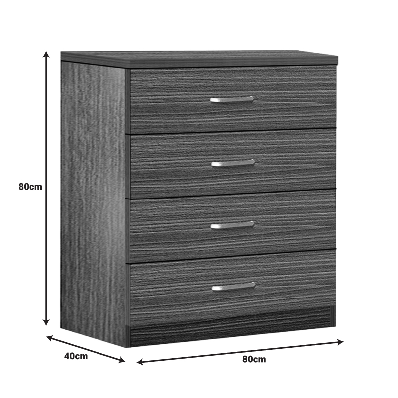 Συρταριέρα Killian pakoworld με 4 συρτάρια wenge 80x40x80εκ Συρταριέρα Killian pakoworld με 4 συρτάρια wenge 80x40x80εκ - Image 2