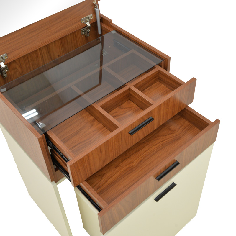 Τουαλέτα κρεβατοκάμαρας Sonlen pakoworld σε καρυδί-κρεμ απόχρωση 60x45x130εκ Τουαλέτα κρεβατοκάμαρας Sonlen pakoworld σε καρυδί-κρεμ απόχρωση 60x45x130εκ - Image 8