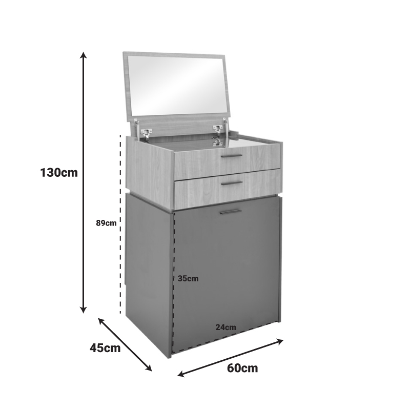Τουαλέτα κρεβατοκάμαρας Sonlen pakoworld σε καρυδί-κρεμ απόχρωση 60x45x130εκ Τουαλέτα κρεβατοκάμαρας Sonlen pakoworld σε καρυδί-κρεμ απόχρωση 60x45x130εκ - Image 10