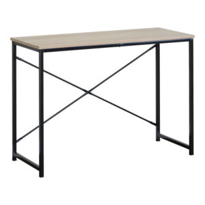 Γραφείο εργασίας Bailon haroma σε oak απόχρωση με μαύρο μέταλλο 100x40x70εκ