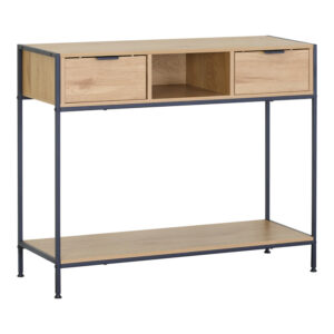 Κονσόλα Regando haroma σε oak απόχρωση με μαύρο μέταλλο 100x35x80εκ