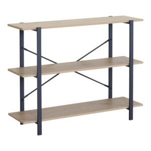 Επιδαπέδια ραφιέρα Nebranzo haroma σε oak απόχρωση με μαύρο μέταλλο 106x35x80εκ