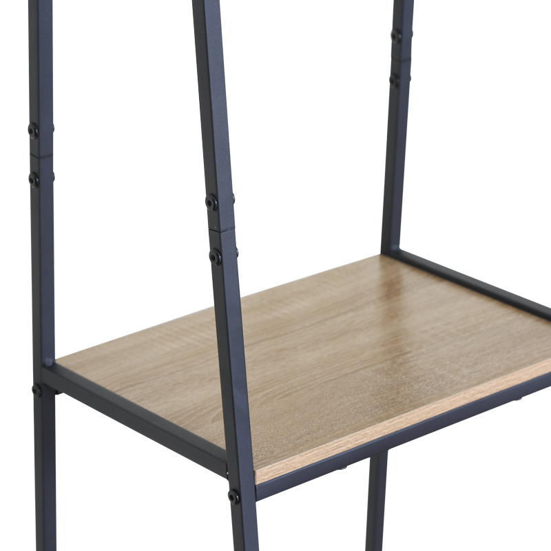 Έπιπλο εισόδου-ραφιέρα Herevy pakoworld σε oak απόχρωση με μαύρο μέταλλο 101x35x160εκ Έπιπλο εισόδου-ραφιέρα Herevy pakoworld σε oak απόχρωση με μαύρο μέταλλο 101x35x160εκ - Image 4