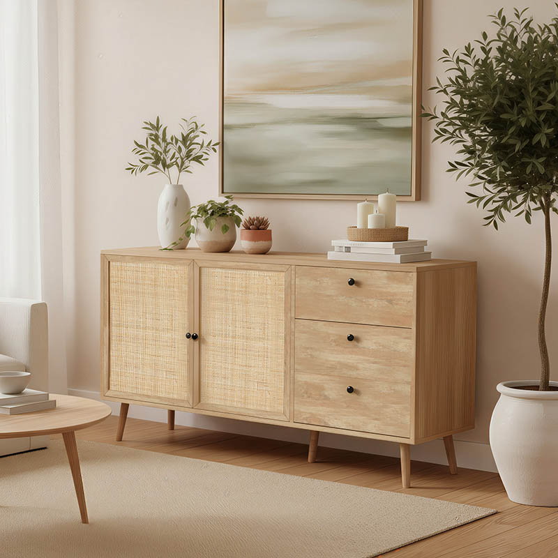 Μπουφές Oslo pakoworld sonoma 150x39x79εκ Μπουφές Oslo pakoworld sonoma 150x39x79εκ