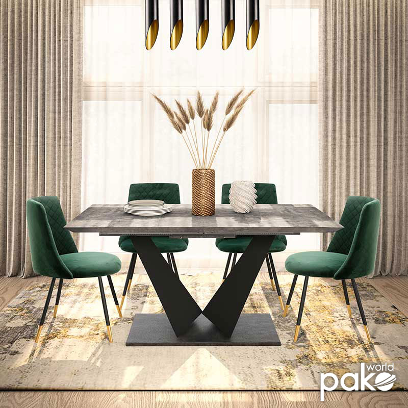 Τραπέζι Gordon pakoworld επεκτεινόμενο γκρι cement- πόδι μαύρο μέταλλο 160-200x90x75εκ Τραπέζι Gordon pakoworld επεκτεινόμενο γκρι cement- πόδι μαύρο μέταλλο 160-200x90x75εκ - Image 2