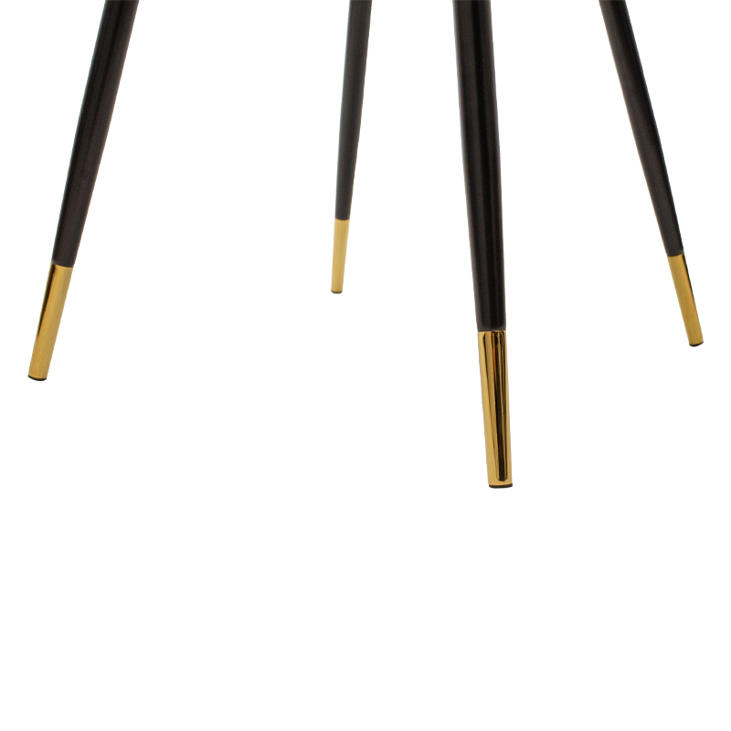 Καρέκλα Giselle pakoworld βελούδο μαύρο-πόδι μαύρο χρυσό Καρέκλα Giselle pakoworld βελούδο μαύρο-πόδι μαύρο χρυσό - Image 7