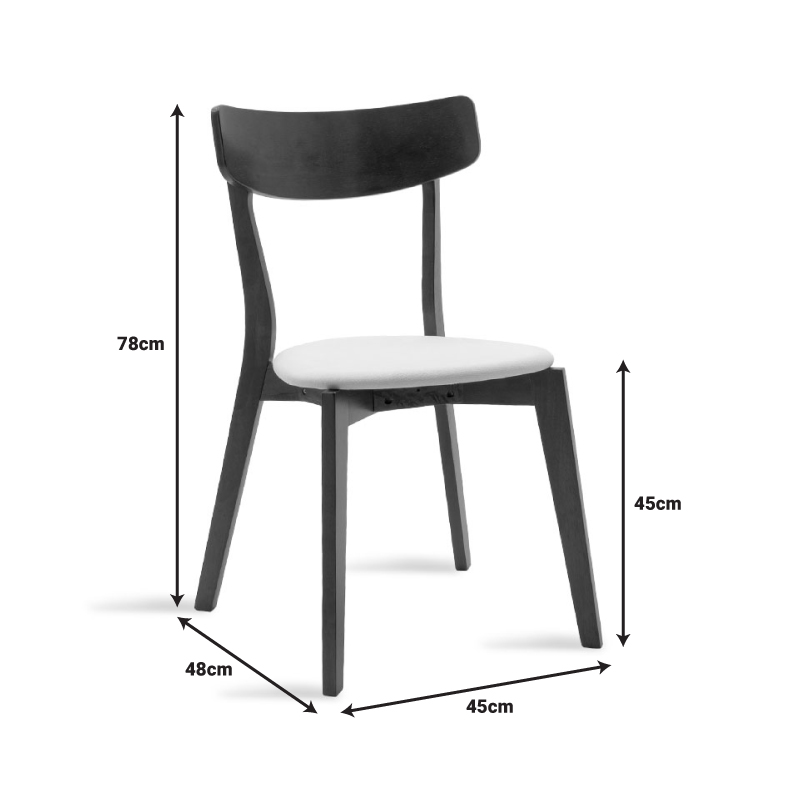 Καρέκλα Toto pakoworld γκρι ύφασμα-rubberwood ανθρακί πόδι Καρέκλα Toto pakoworld γκρι ύφασμα-rubberwood ανθρακί πόδι - Image 8