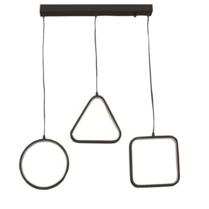 Φωτιστικό οροφής τρίφωτο PWL-0990 haroma LED 60W μαύρο 70x10x100εκ