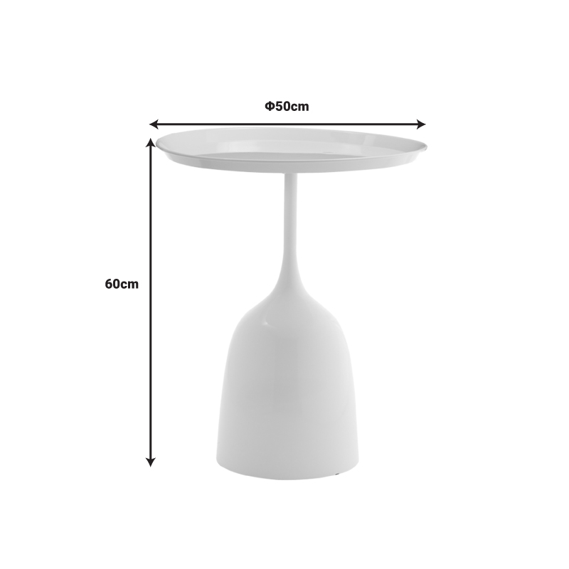 Βοηθητικό τραπέζι Agrile Inart μαύρο μέταλλο Φ50x60εκ Βοηθητικό τραπέζι Agrile Inart μαύρο μέταλλο Φ50x60εκ - Image 4