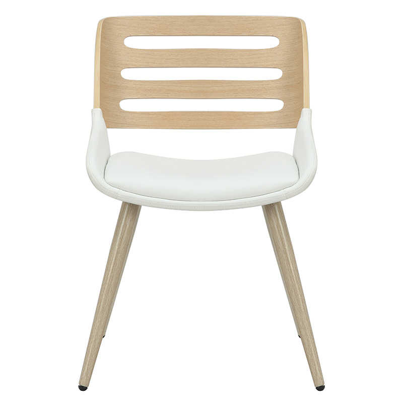 Καρέκλα Brody pakoworld pu λευκό- πόδι φυσικό Καρέκλα Brody pakoworld pu λευκό- πόδι φυσικό - Image 4