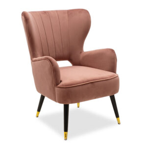 Πολυθρόνα - μπερζέρα Lark haroma βελούδο σάπιο μήλο 65x74x90εκ