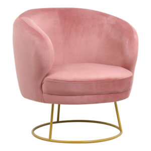 Πολυθρόνα Rony haroma βελούδο σάπιο μήλο-πόδι χρυσό μέταλλο 78x75x82εκ