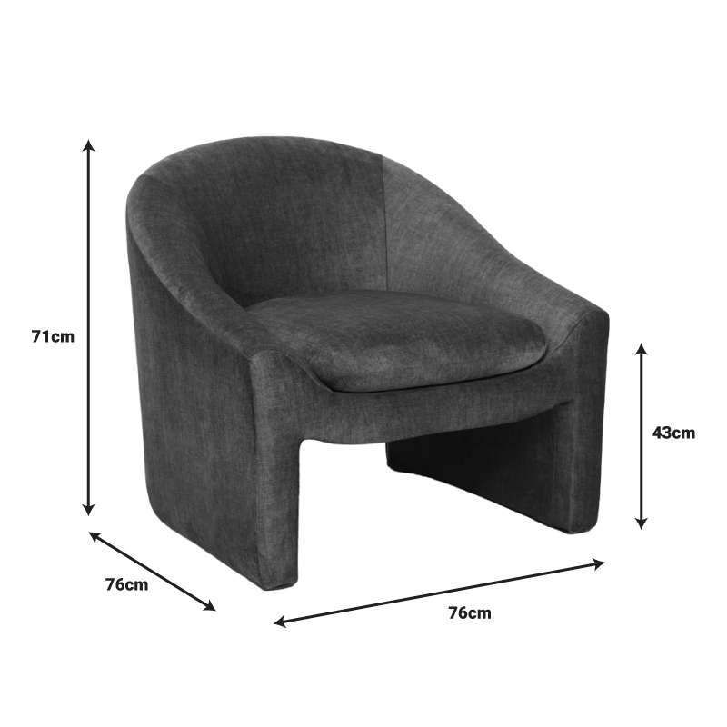 Πολυθρόνα Berza pakoworld κρεμ ύφασμα 76x76x71εκ Πολυθρόνα Berza pakoworld κρεμ ύφασμα 76x76x71εκ - Image 5