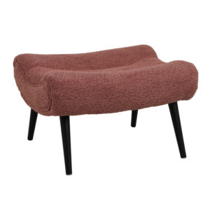 Σκαμπό - υποπόδιο Silla haroma μπουκλέ ύφασμα σε σάπιο- μήλο απόχρωση 68x58x40εκ