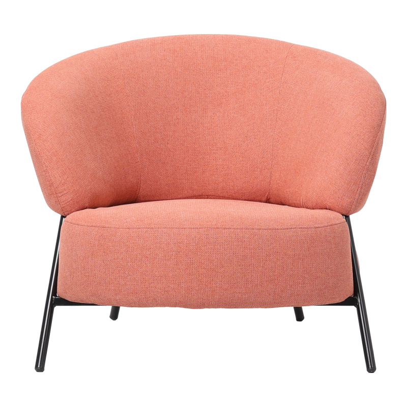 Πολυθρόνα Jennie pakoworld ύφασμα σε κεραμιδι απόχρωση με μαύρα μεταλλικά πόδια 84x84x71,5εκ Πολυθρόνα Jennie pakoworld ύφασμα σε κεραμιδι απόχρωση με μαύρα μεταλλικά πόδια 84x84x71,5εκ - Image 3