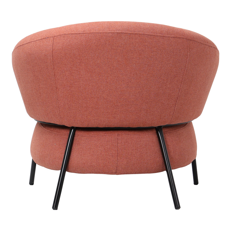 Πολυθρόνα Jennie pakoworld ύφασμα σε κεραμιδι απόχρωση με μαύρα μεταλλικά πόδια 84x84x71,5εκ Πολυθρόνα Jennie pakoworld ύφασμα σε κεραμιδι απόχρωση με μαύρα μεταλλικά πόδια 84x84x71,5εκ - Image 4