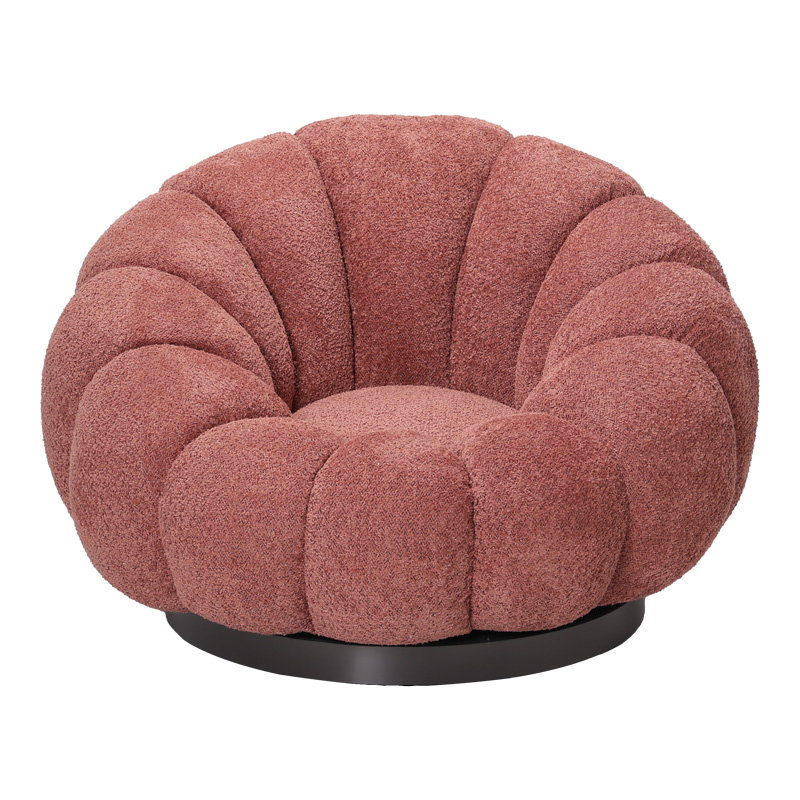 Πολυθρόνα περιστρεφόμενη με σκαμπό Nester pakoworld μπουκλέ ύφασμα σε απόχρωση σάπιο μήλο 98x97x69εκ Πολυθρόνα περιστρεφόμενη με σκαμπό Nester pakoworld μπουκλέ ύφασμα σε απόχρωση σάπιο μήλο 98x97x69εκ - Image 3