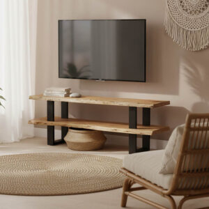 Έπιπλο τηλεόρασης Fuji haroma φυσικό μασίφ ξύλο ακακίας 140x40x52εκ