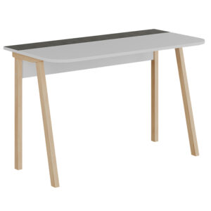Γραφείο εργασίας Malia haroma λευκό-φυσικό-ανθρακί antique 120x60.5x75εκ