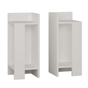 Κομοδίνο Immerse pakoworld σετ 2 τμχ. λευκό 27x25x60εκ